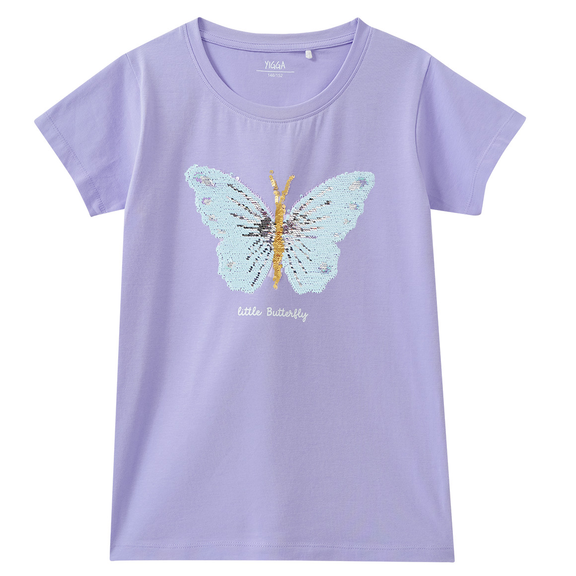 Mädchen T-Shirt mit Wendepailletten