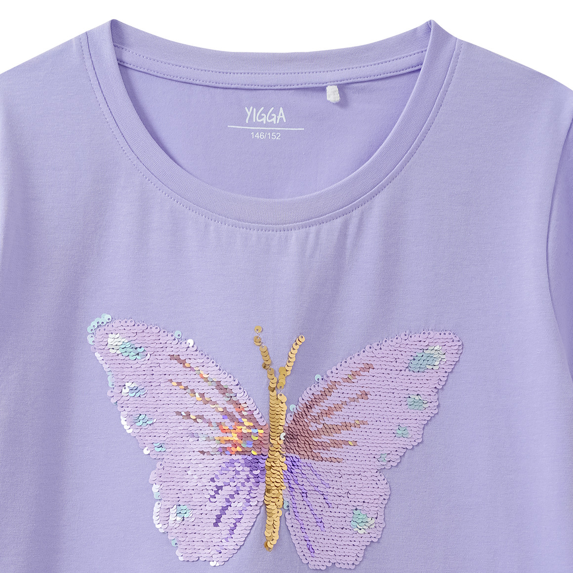 Mädchen T-Shirt mit Wendepailletten