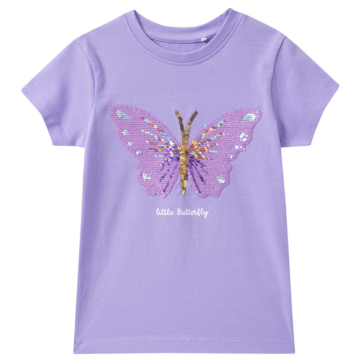 Mädchen T-Shirt mit Wendepailletten