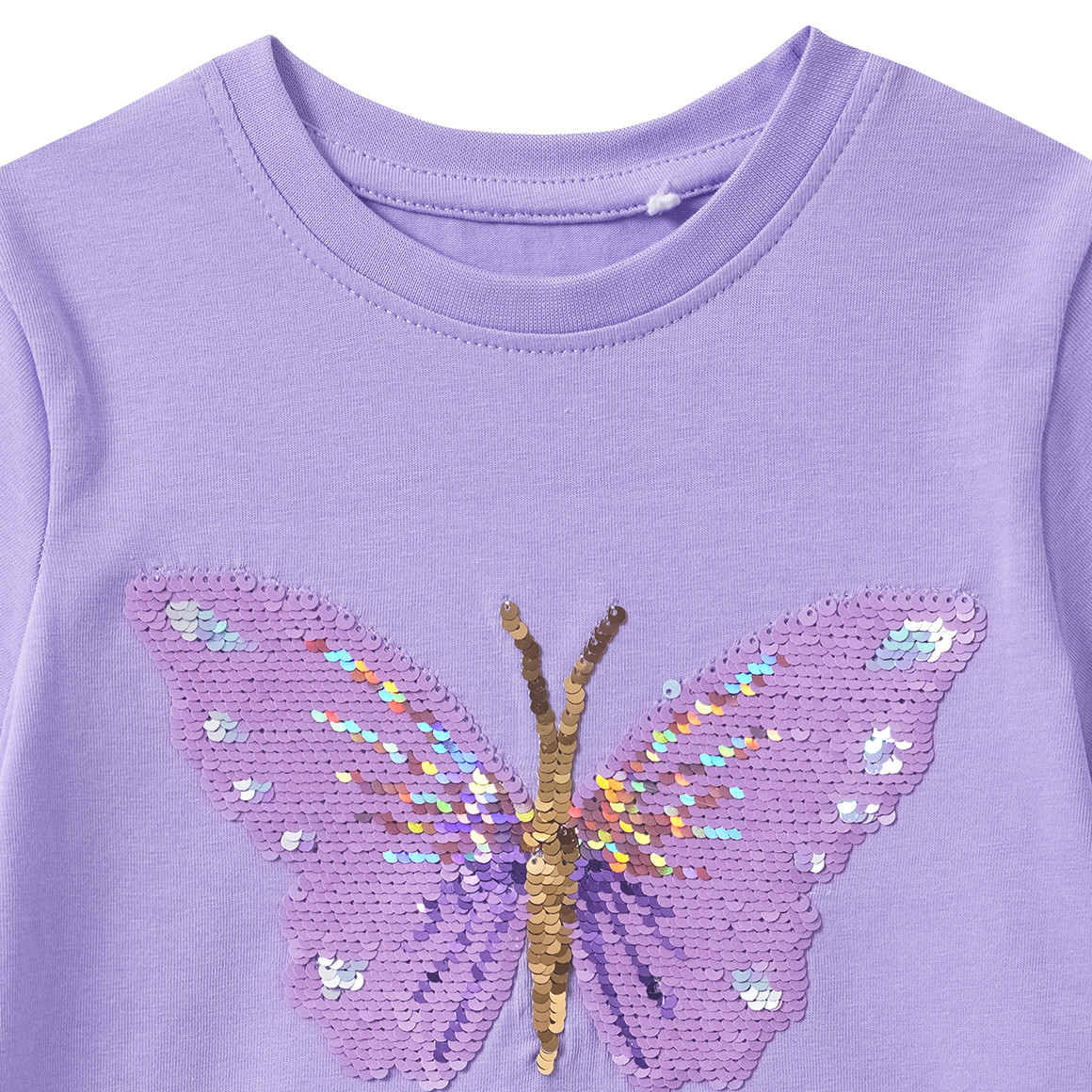 Mädchen T-Shirt mit Wendepailletten