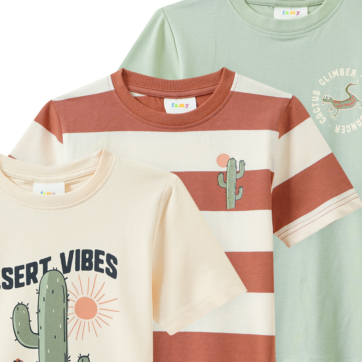 3 jongens T-shirts in verschillende dessins