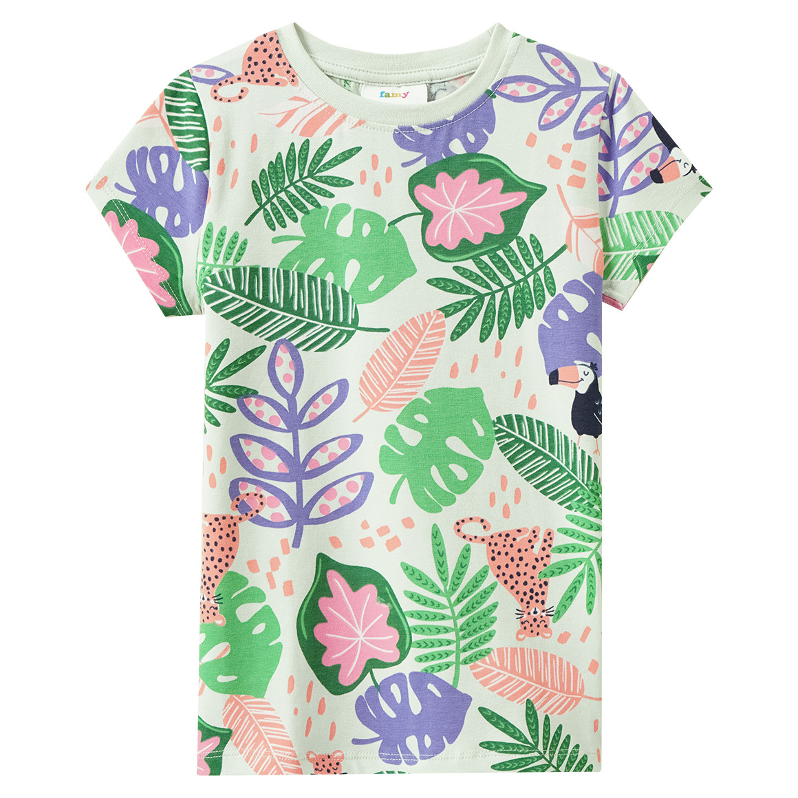 3 meisjes-T-shirts met kleurrijke motieven