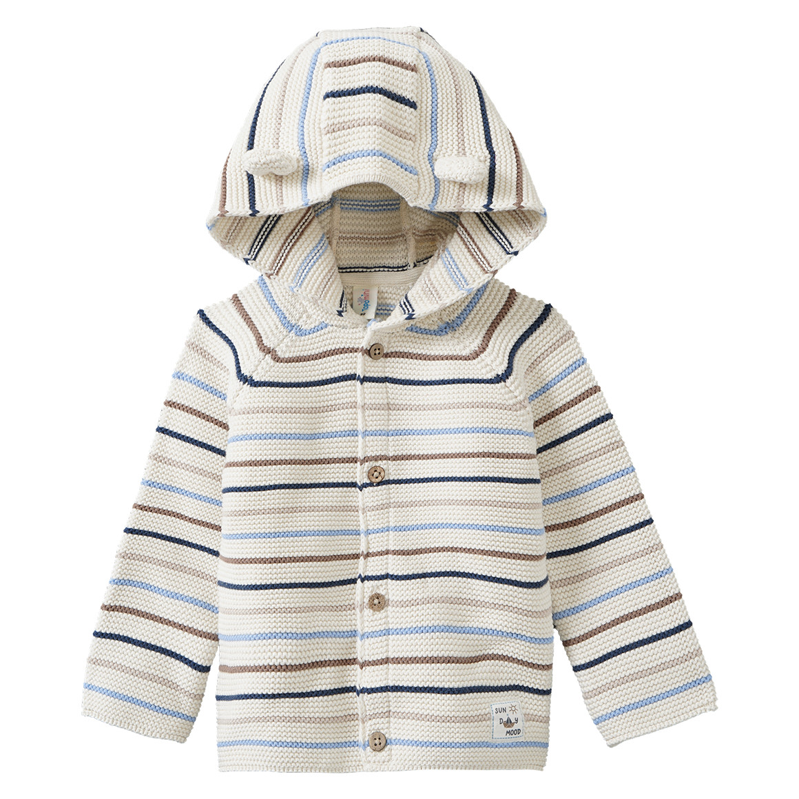Baby Strickjacke mit Kapuze