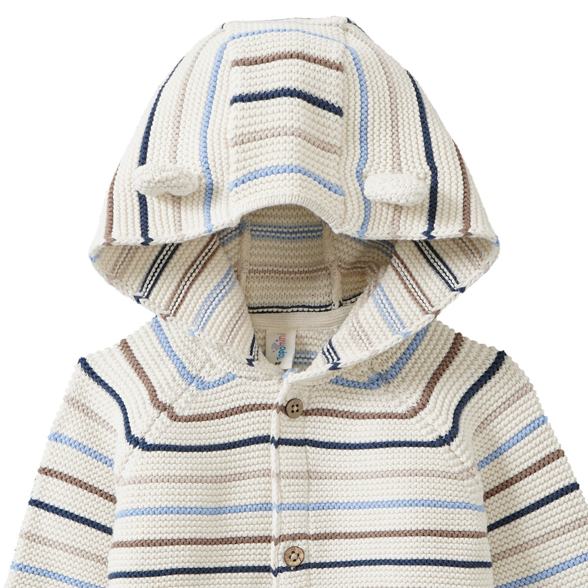 Baby Strickjacke mit Kapuze