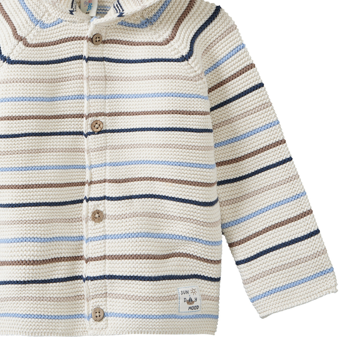 Baby Strickjacke mit Kapuze