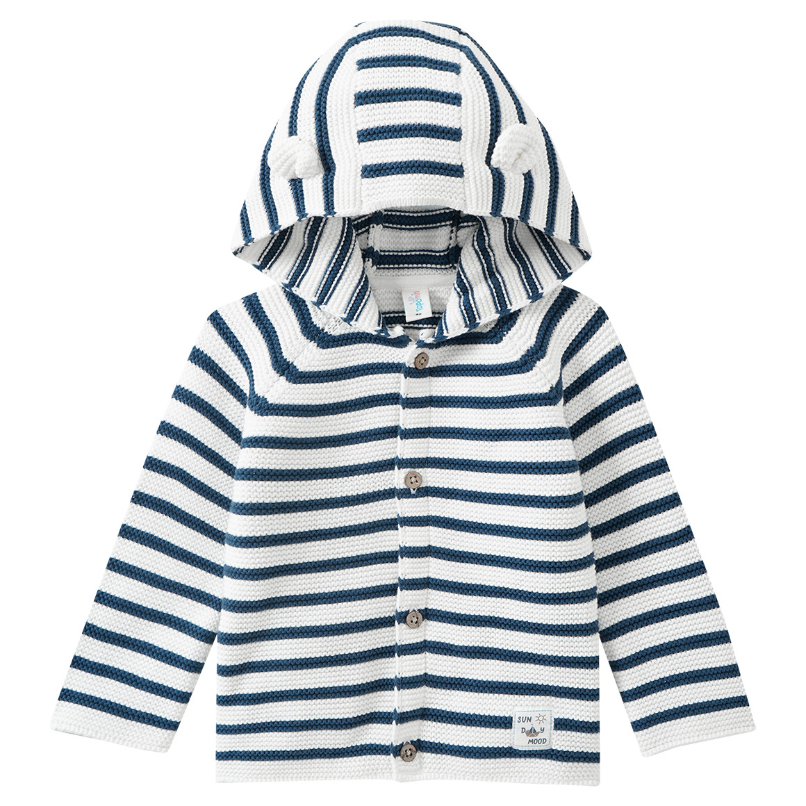 Baby Strickjacke mit Kapuze