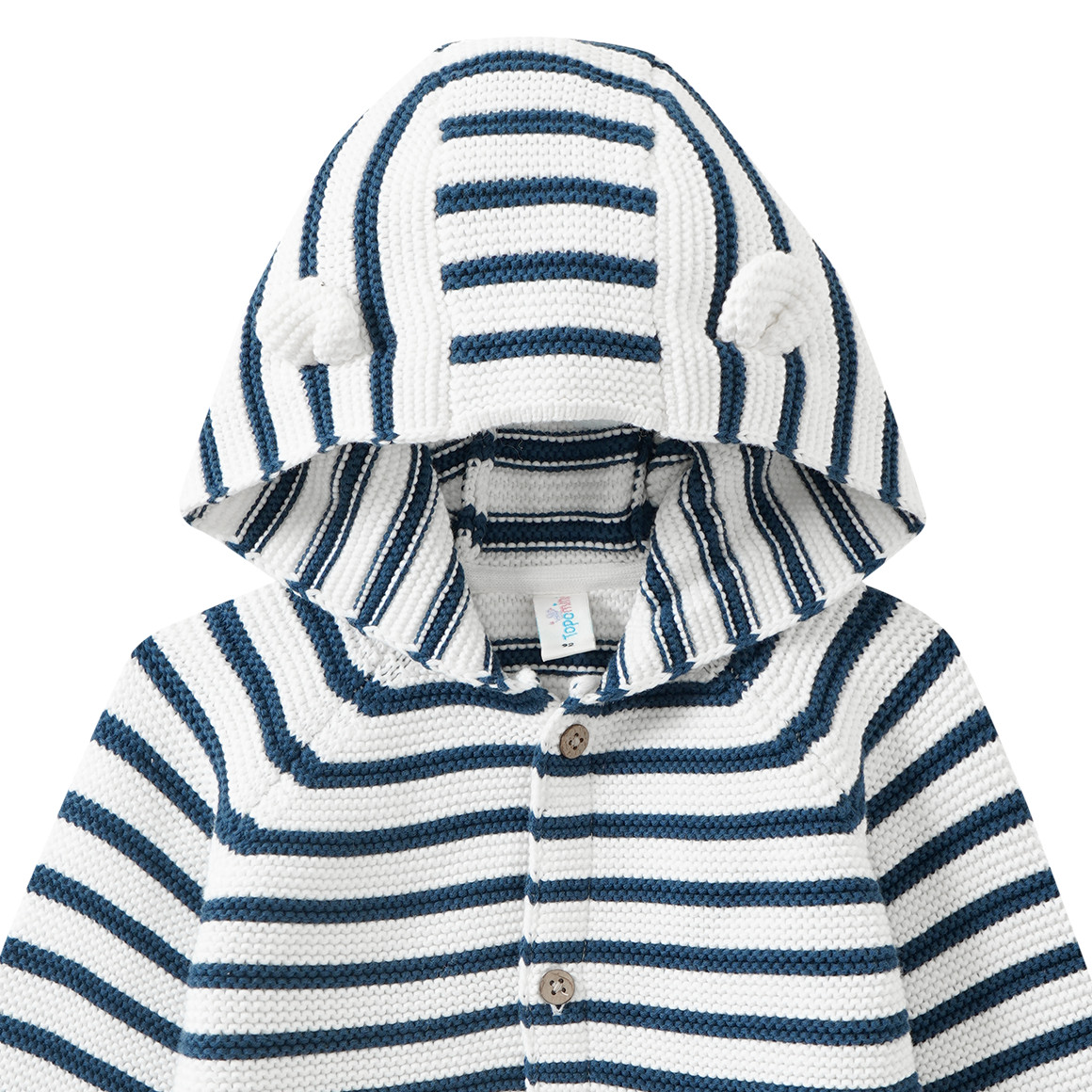 Baby Strickjacke mit Kapuze