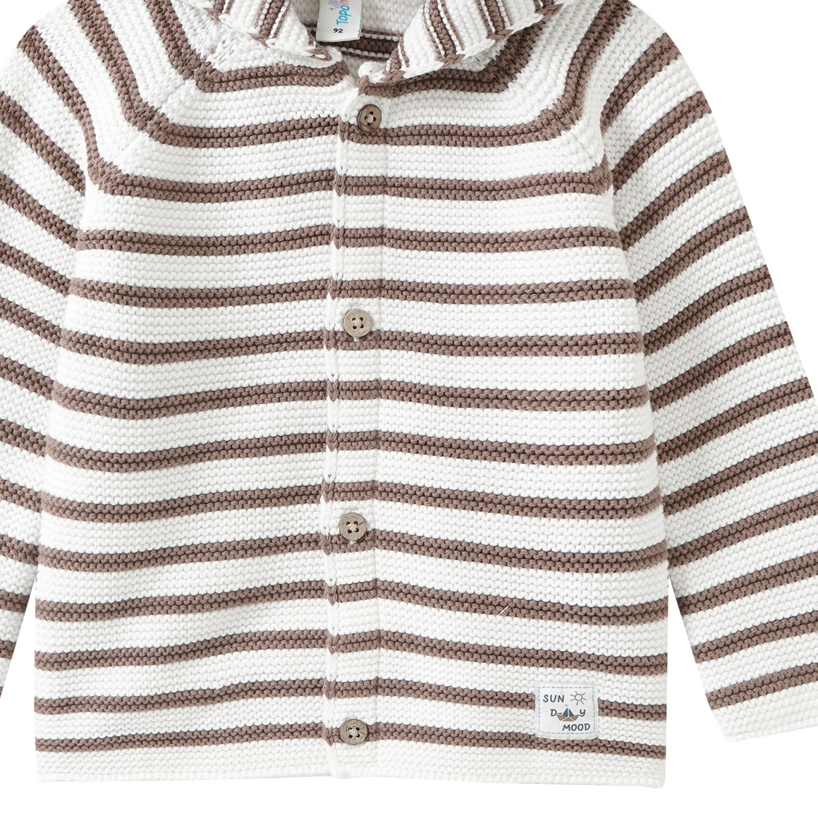 Baby Strickjacke mit Kapuze