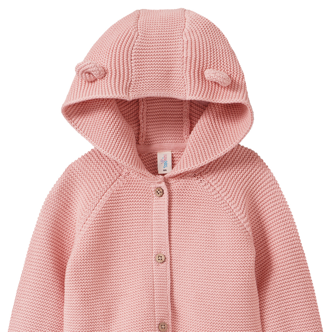 Baby Strickjacke mit Kapuze