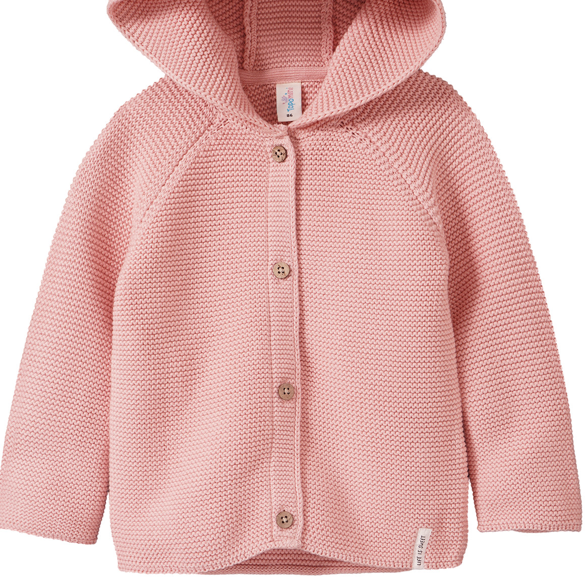 Baby Strickjacke mit Kapuze