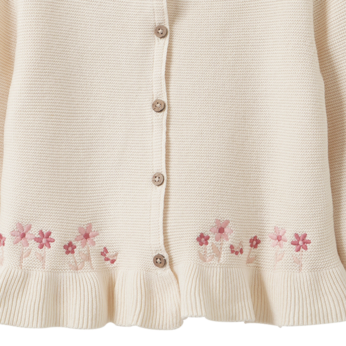 Babyvestje met bloemenborduursel