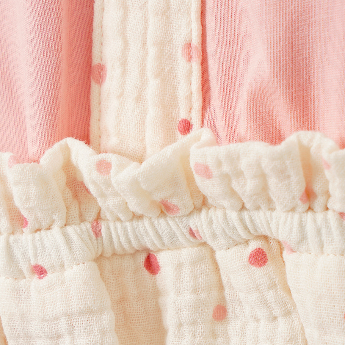 Baby Musselin-Kleid mit Punkte-Print