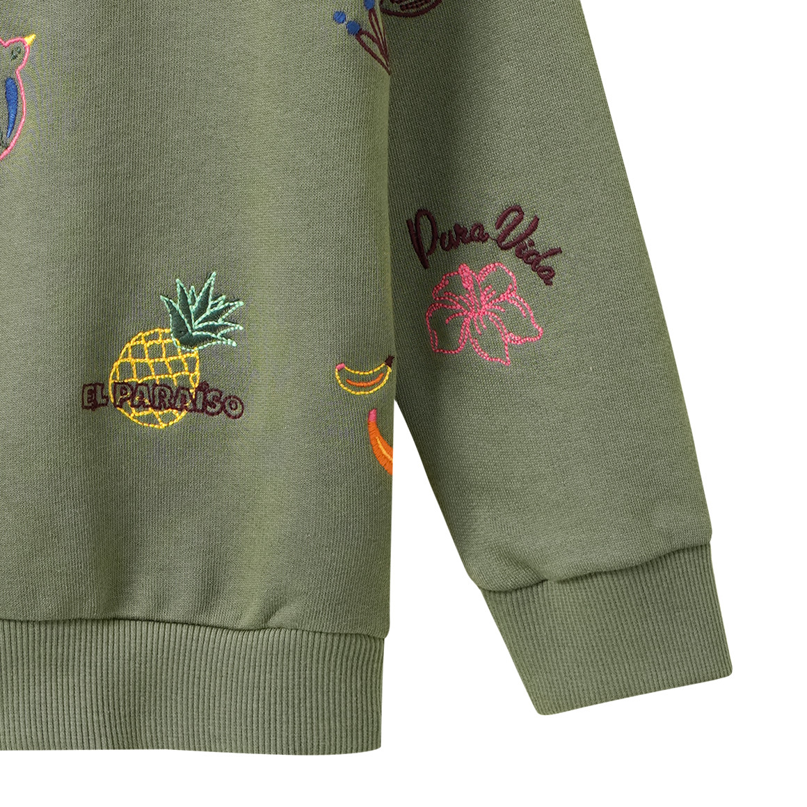 Jungen Sweatshirt mit Allover-Stickerei