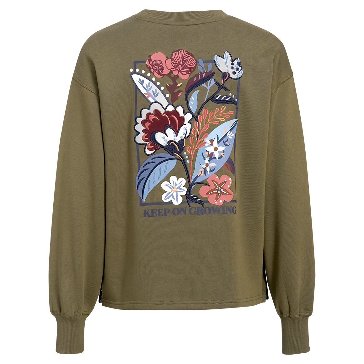 Damen Umstands-Sweatshirt mit floralem Motiv