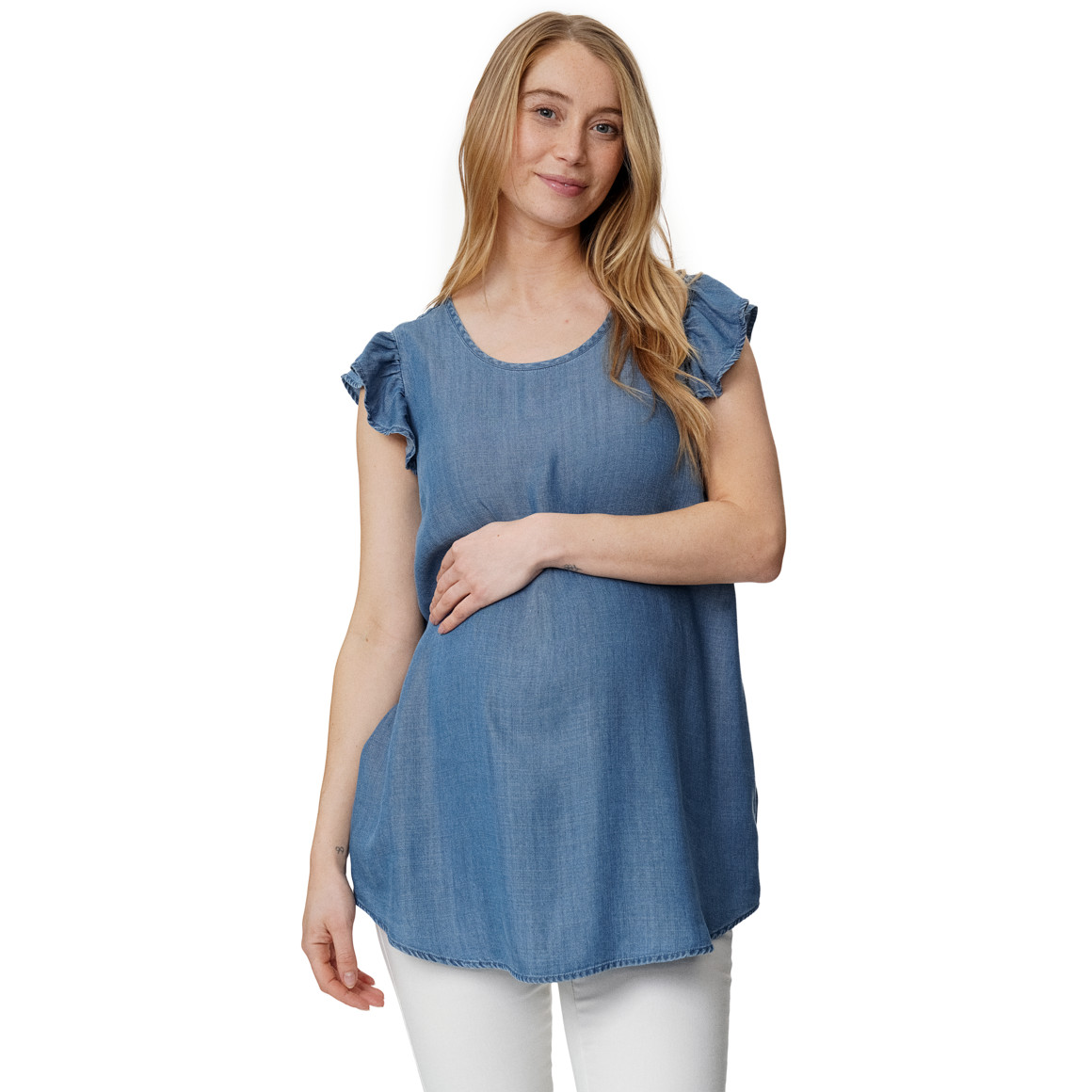 Damen Umstands-Bluse mit Flügelärmeln