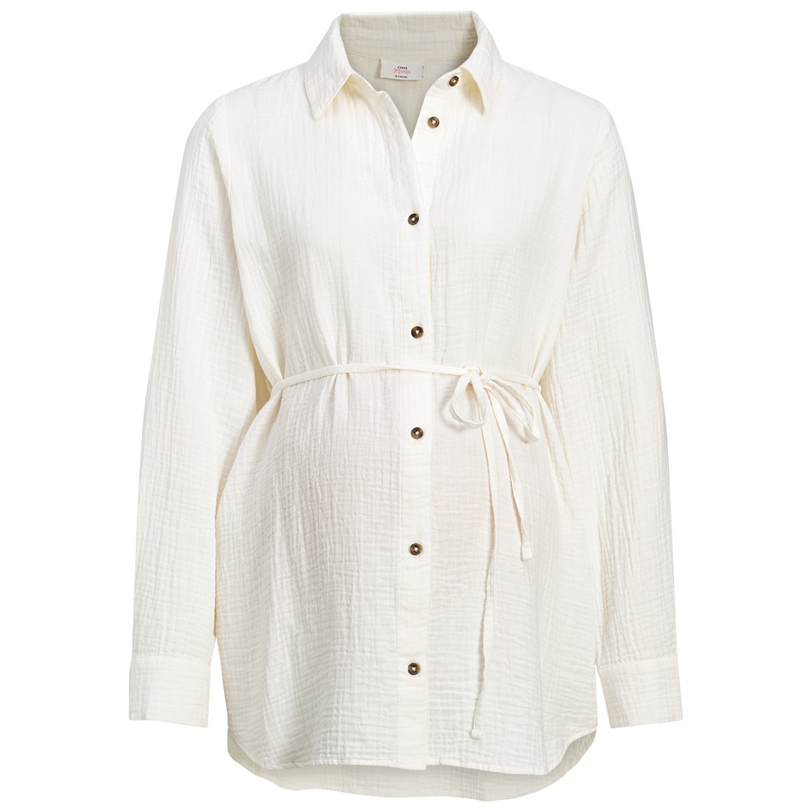 Damen Musselin-Umstandsbluse mit Bindeband