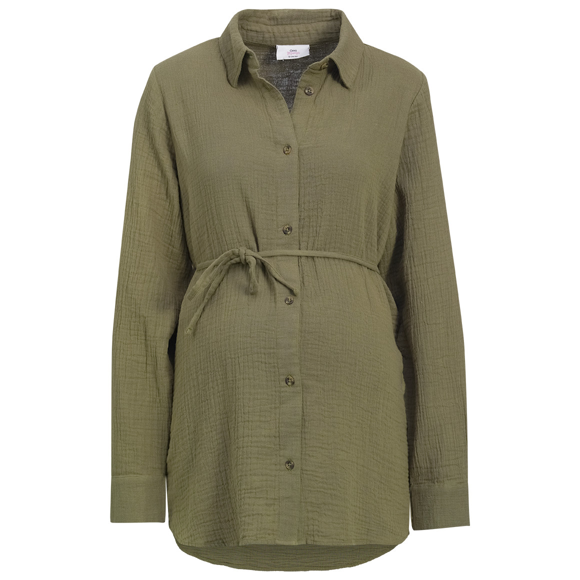 Damen Musselin-Umstandsbluse mit Bindeband