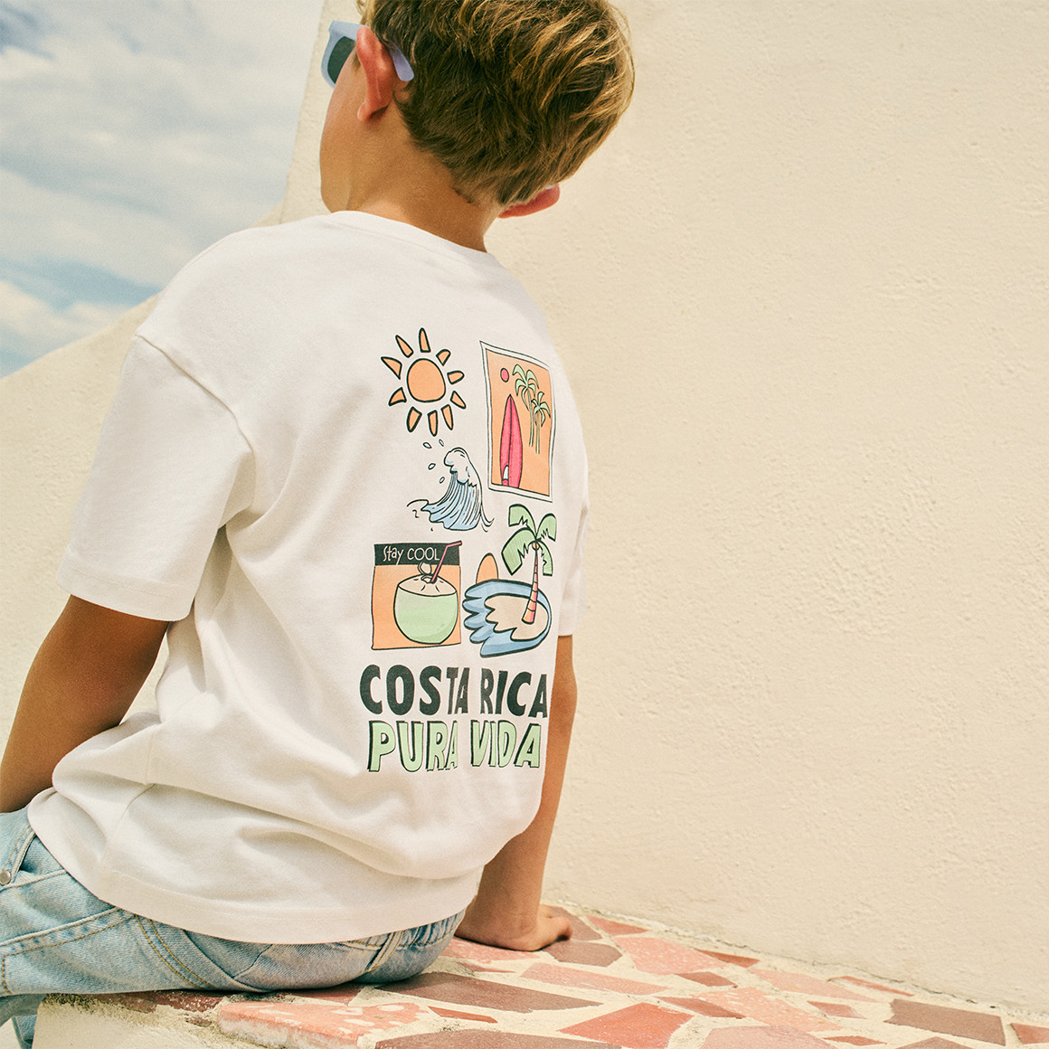 Jungen T-Shirt mit Rücken-Print