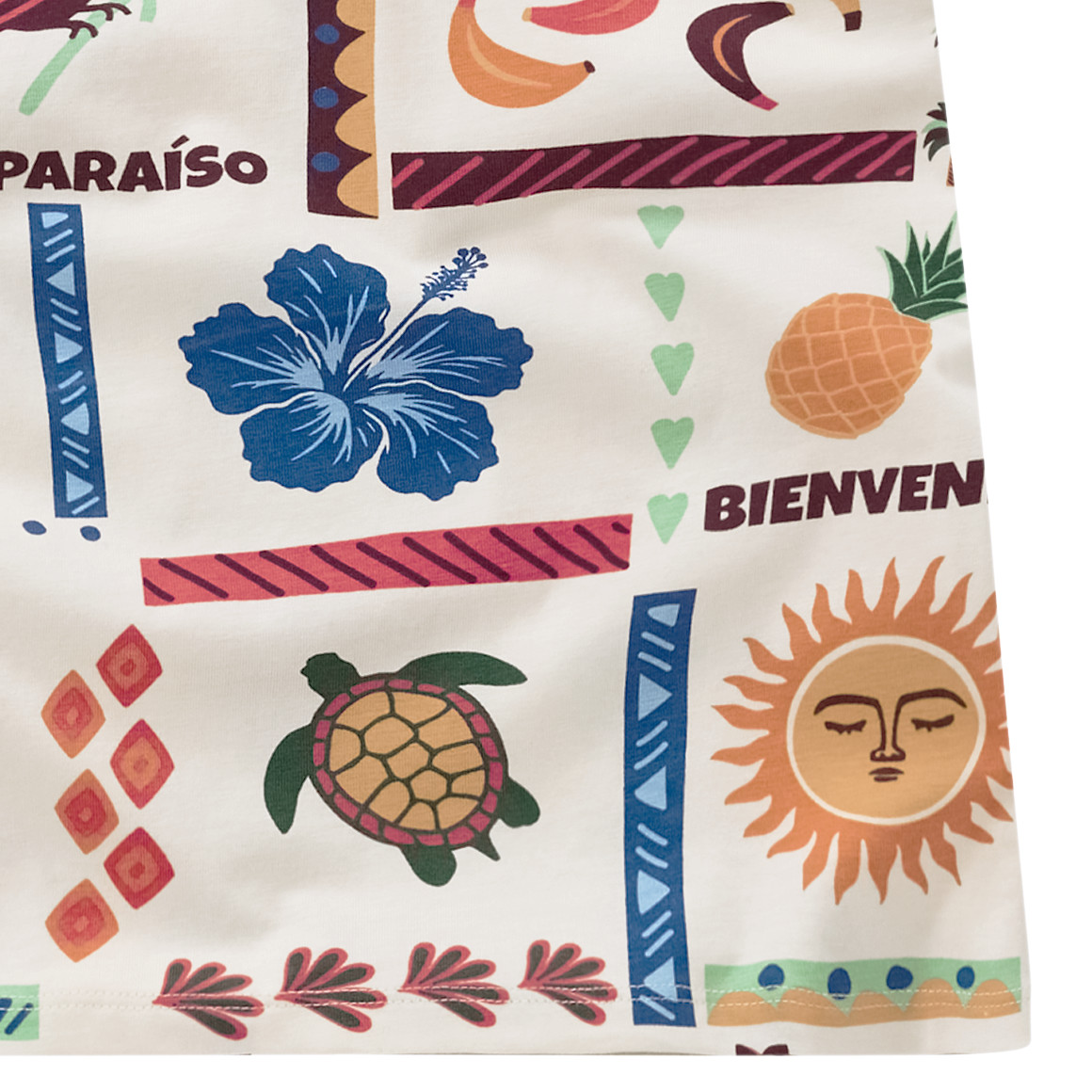 Mädchen T-Shirt mit Allover-Print