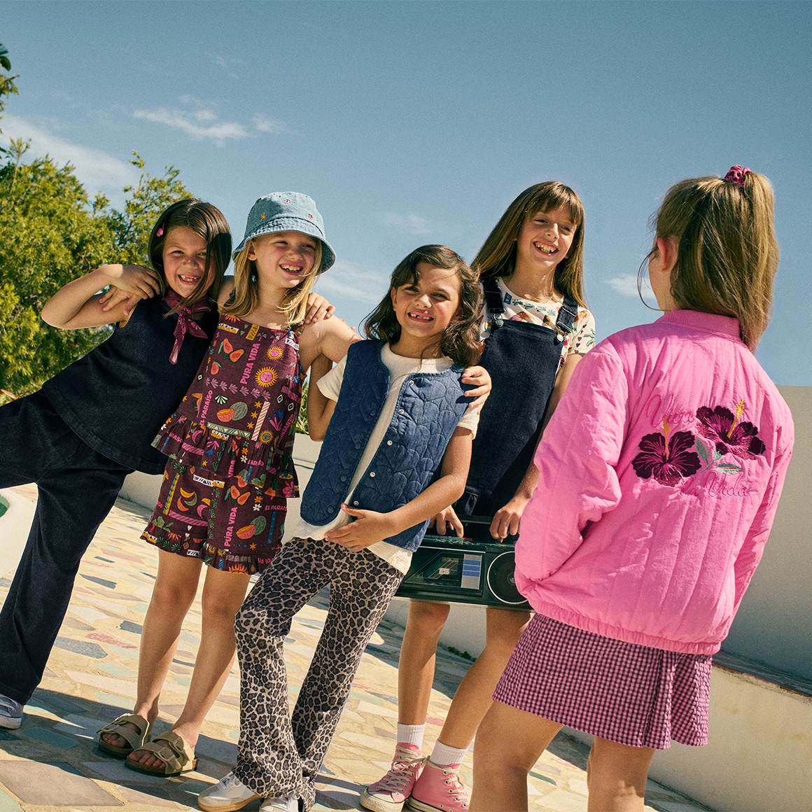 Mädchen Weste in Denim-Optik