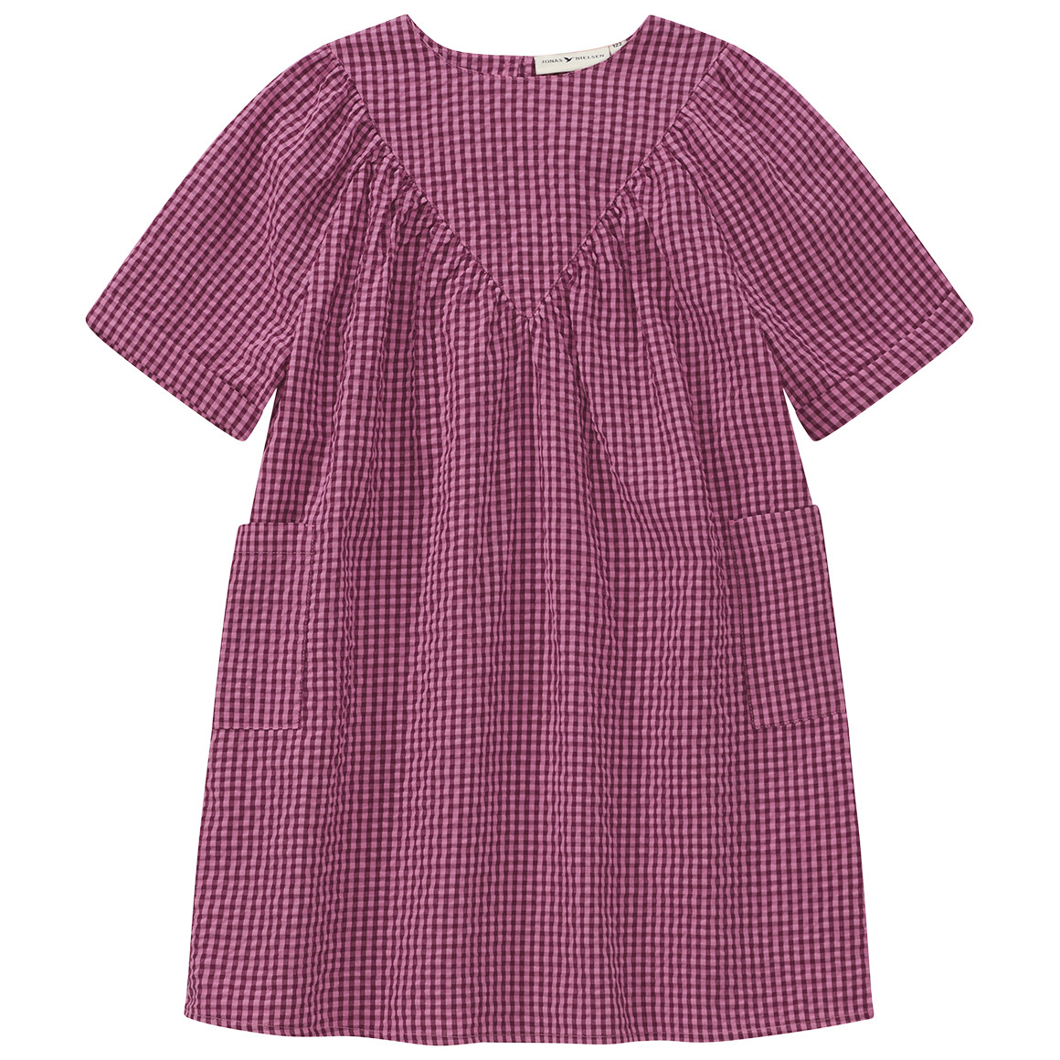 Mädchen Seersucker-Kleid mit Karo-Muster