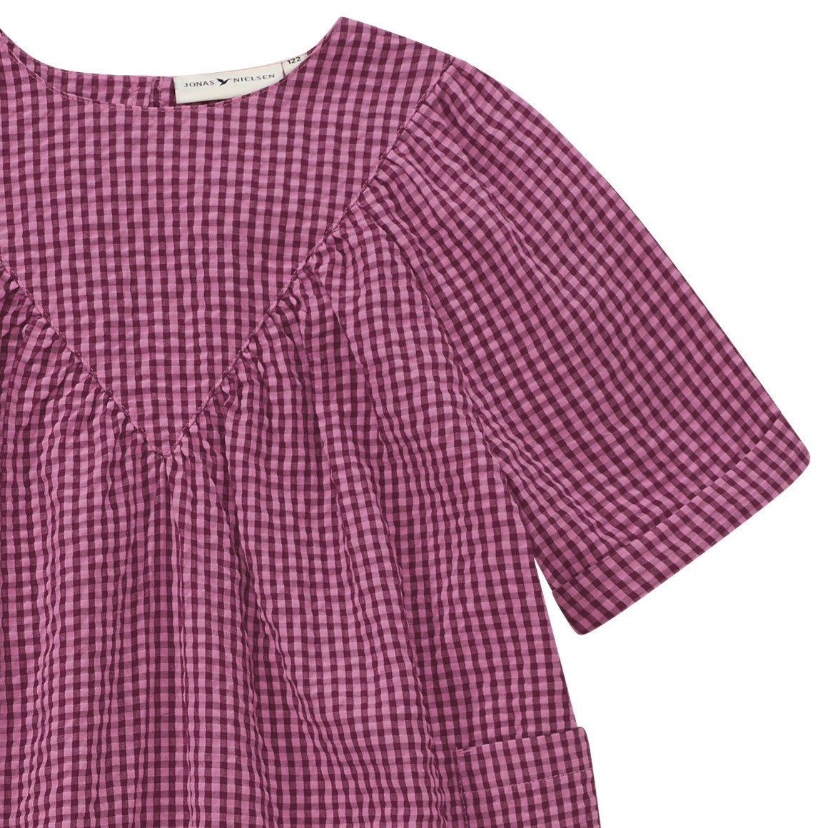 Mädchen Seersucker-Kleid mit Karo-Muster