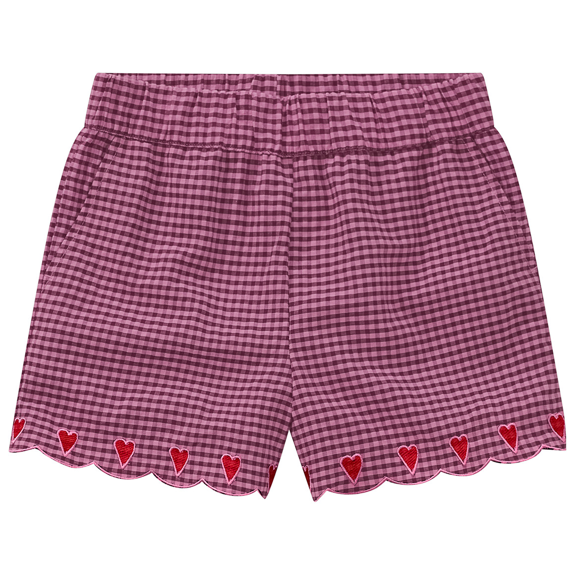 Mädchen Seersucker-Shorts mit Stickerei