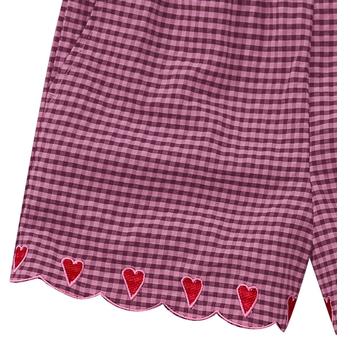 Mädchen Seersucker-Shorts mit Stickerei