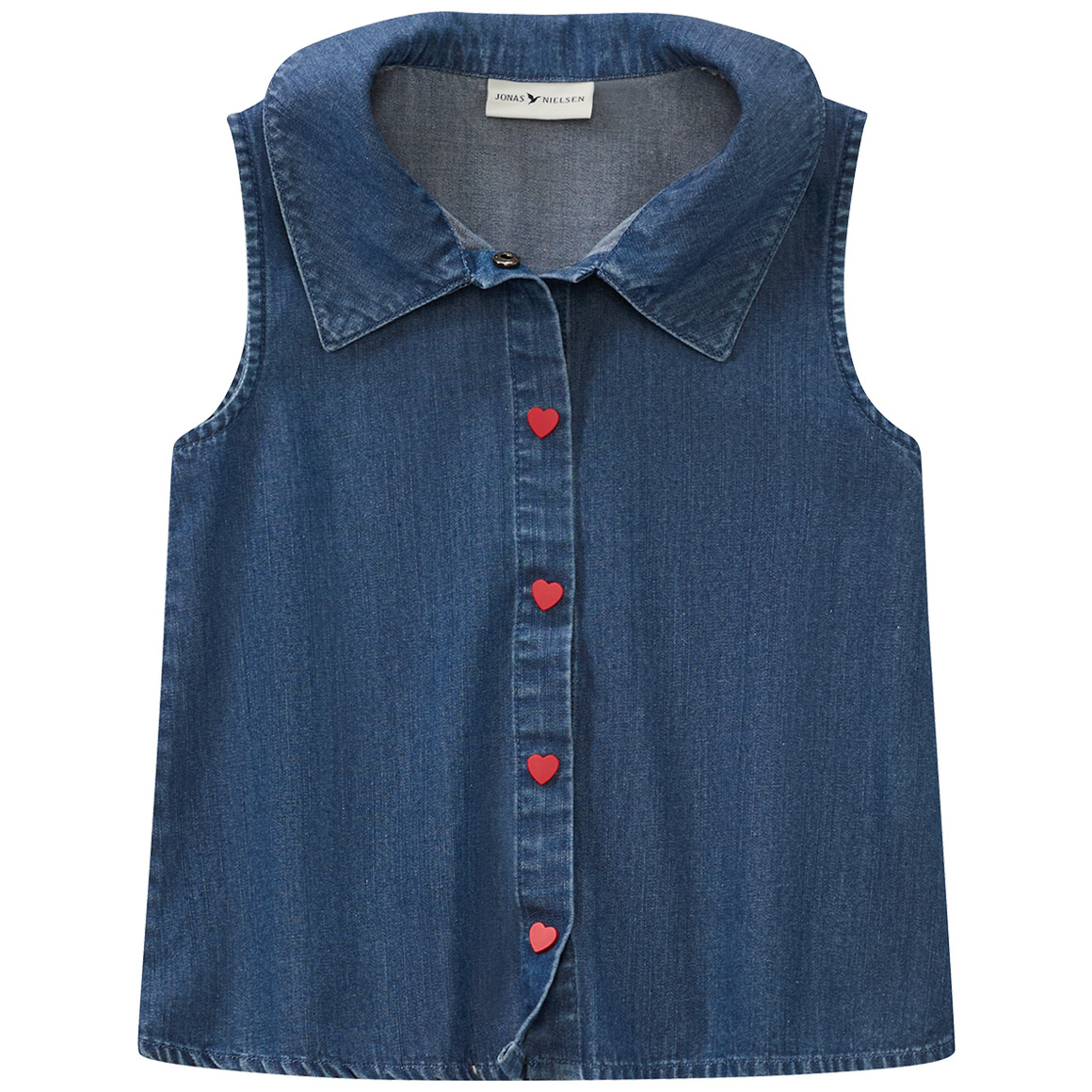 Mädchen Top in Denim-Optik
