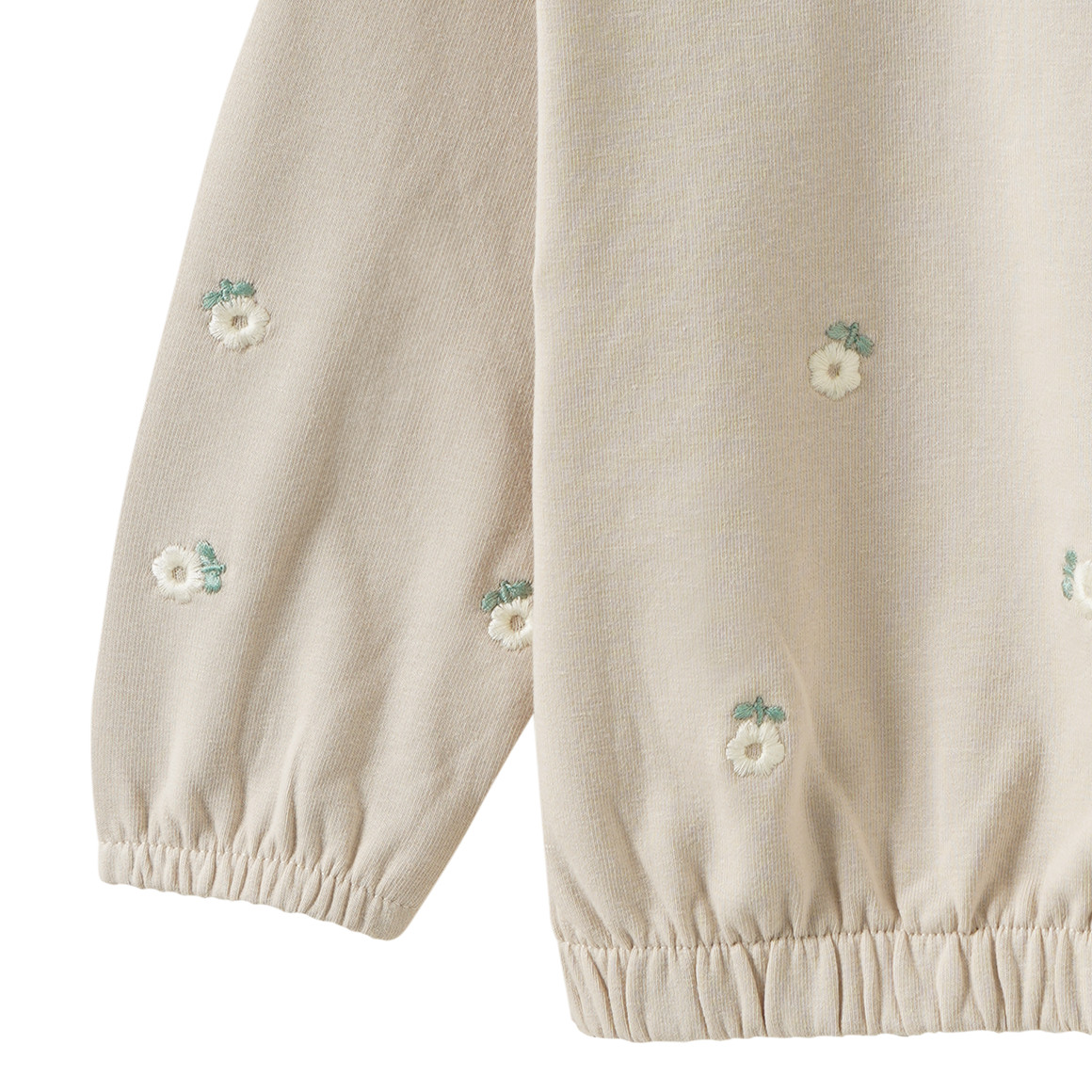 Baby Sweatshirt mit Blumen-Stickerei