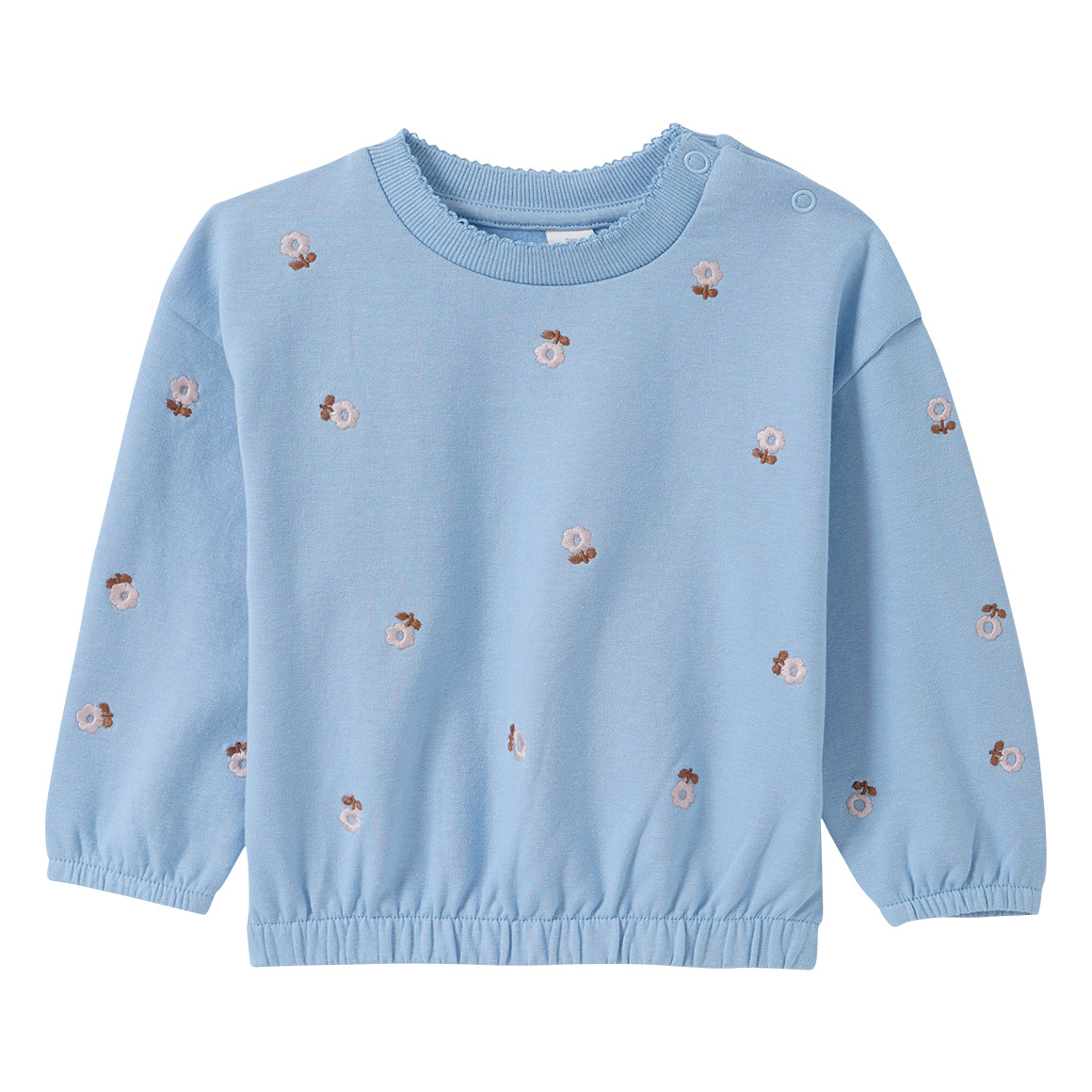 Baby Sweatshirt mit Blumen-Stickerei