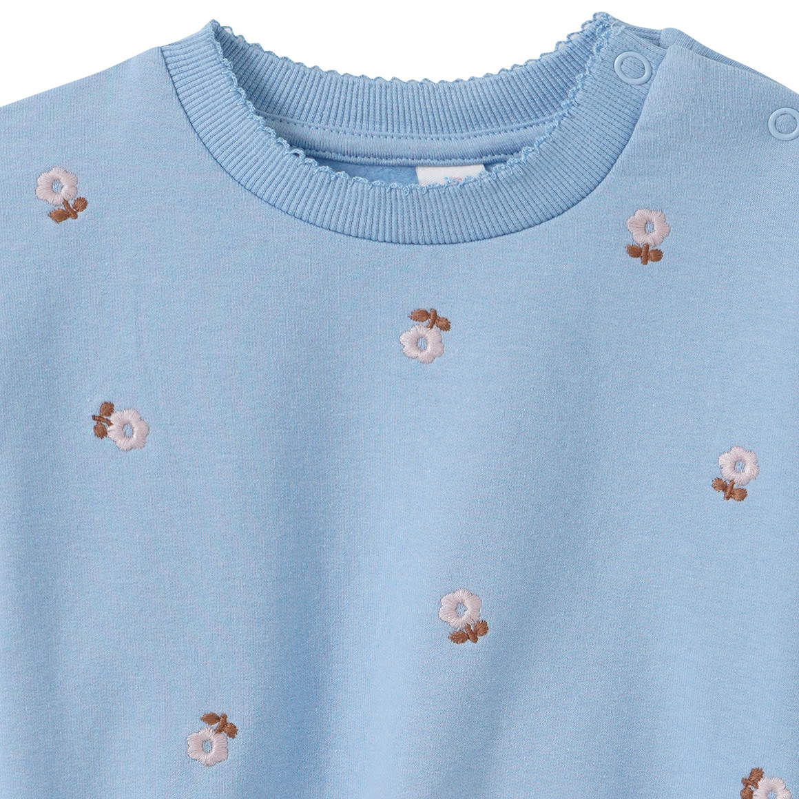 Baby Sweatshirt mit Blumen-Stickerei
