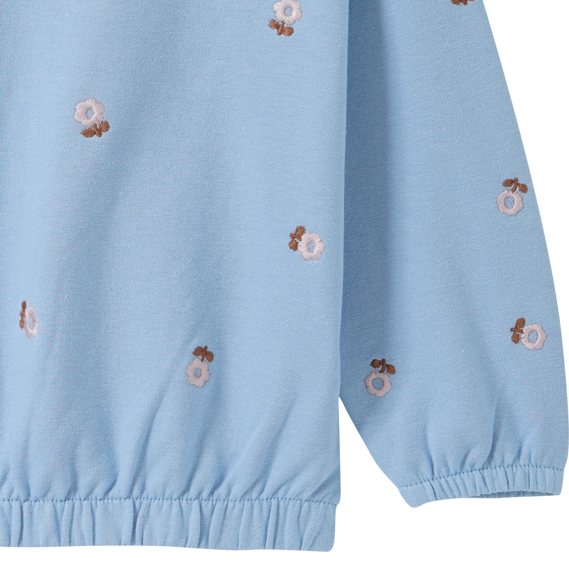 Baby Sweatshirt mit Blumen-Stickerei