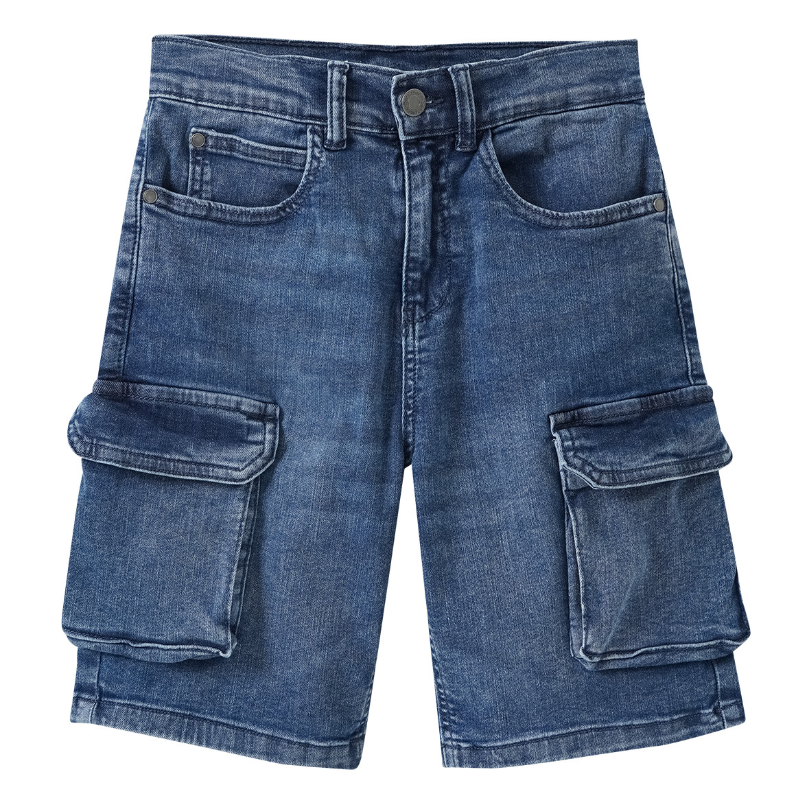 Jeansshort in cargo-stijl voor jongens