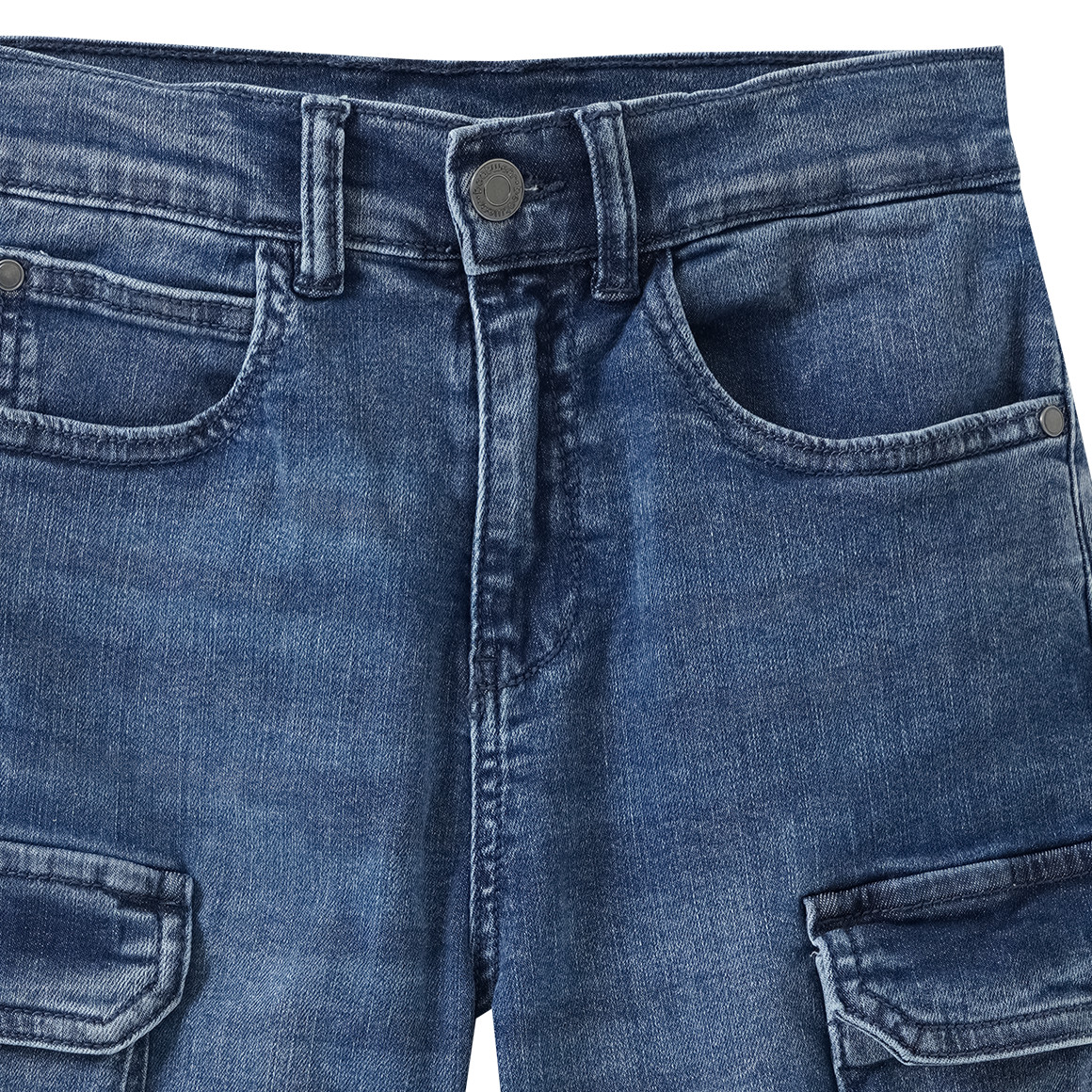 Jeansshort in cargo-stijl voor jongens