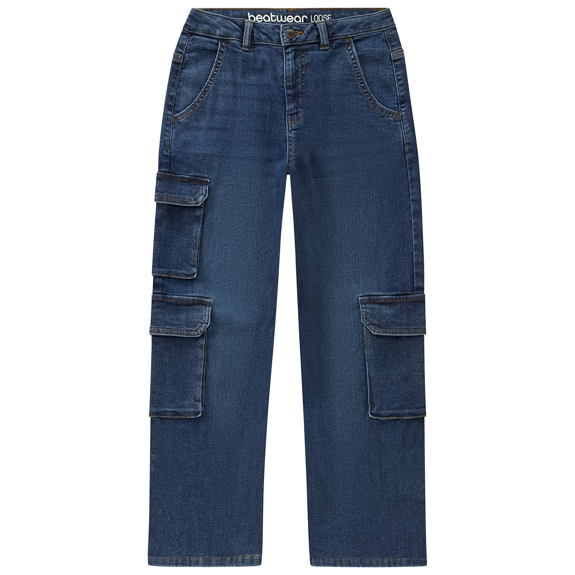 Jungen Cargo-Jeans mit verstellbarem Bund