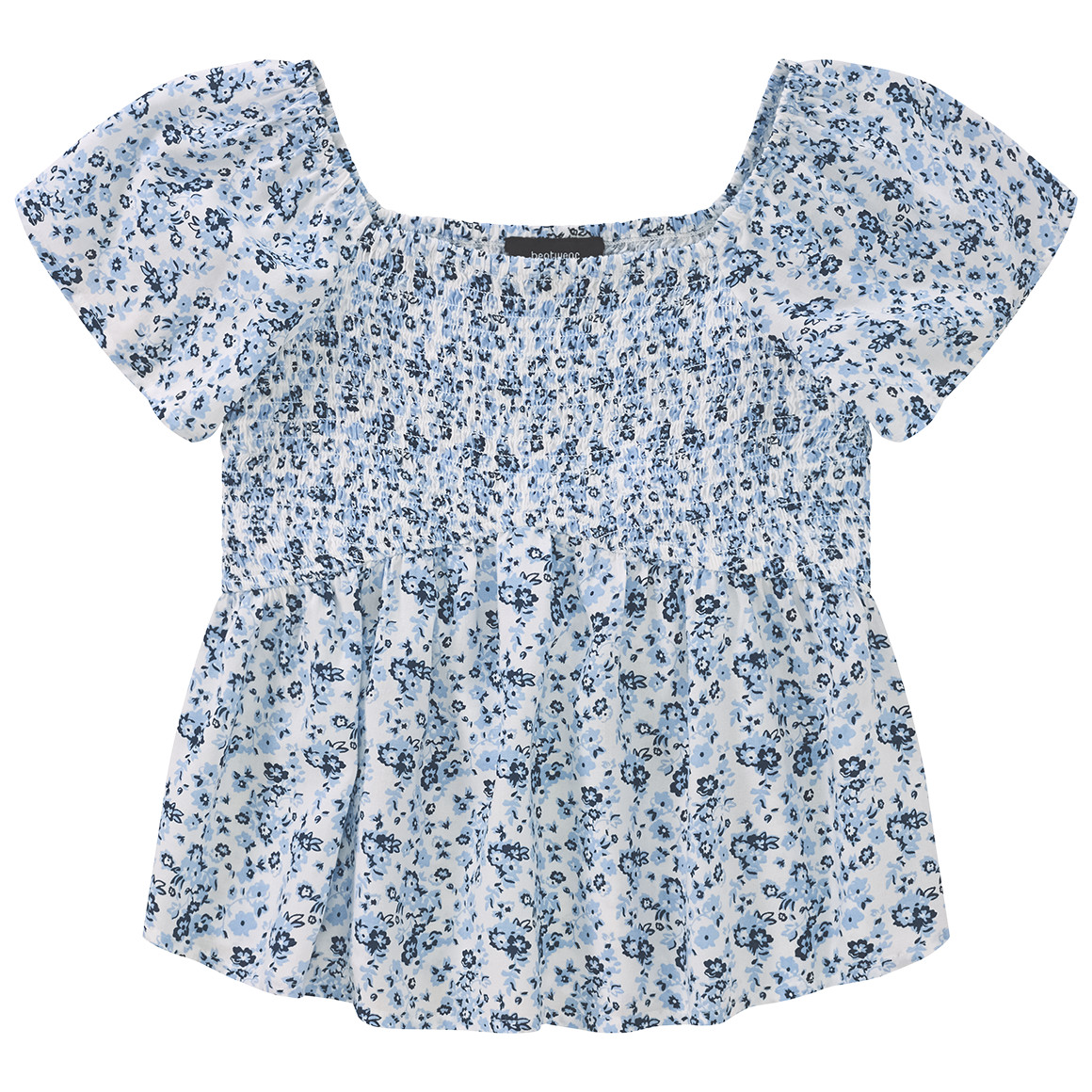 Mädchen Blusenshirt mit Blumen allover