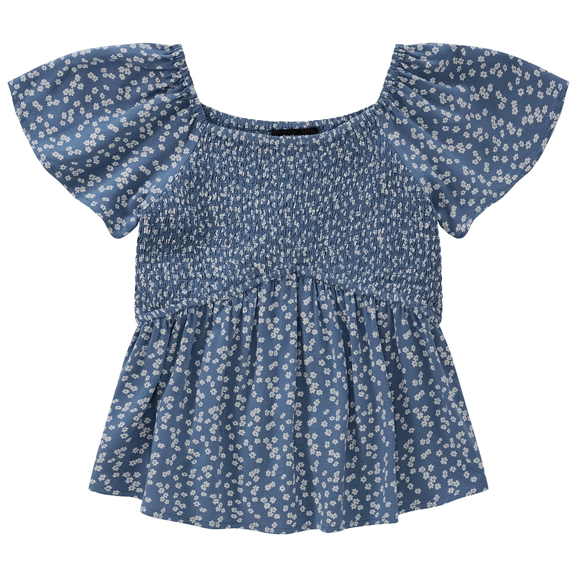 Mädchen Blusenshirt mit Blumen allover