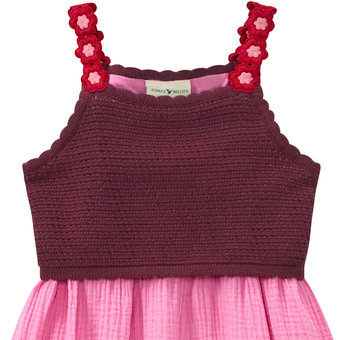 Mädchen Musselin-Kleid mit Stricktop