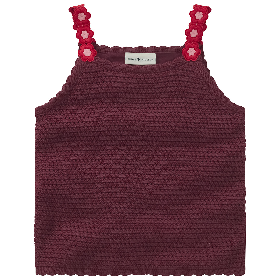 Mädchen Stricktop mit Blumen-Details