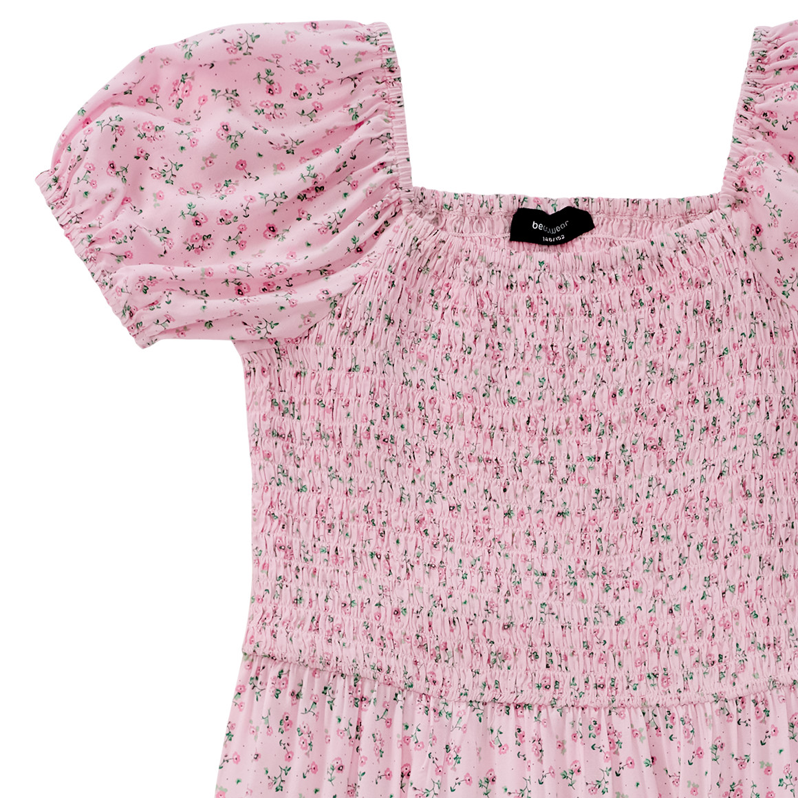 Mädchen Kleid mit Blumen allover