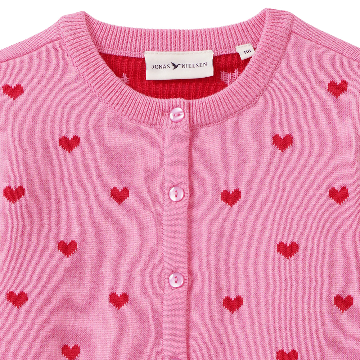 Mädchen Cardigan mit Herz-Allover