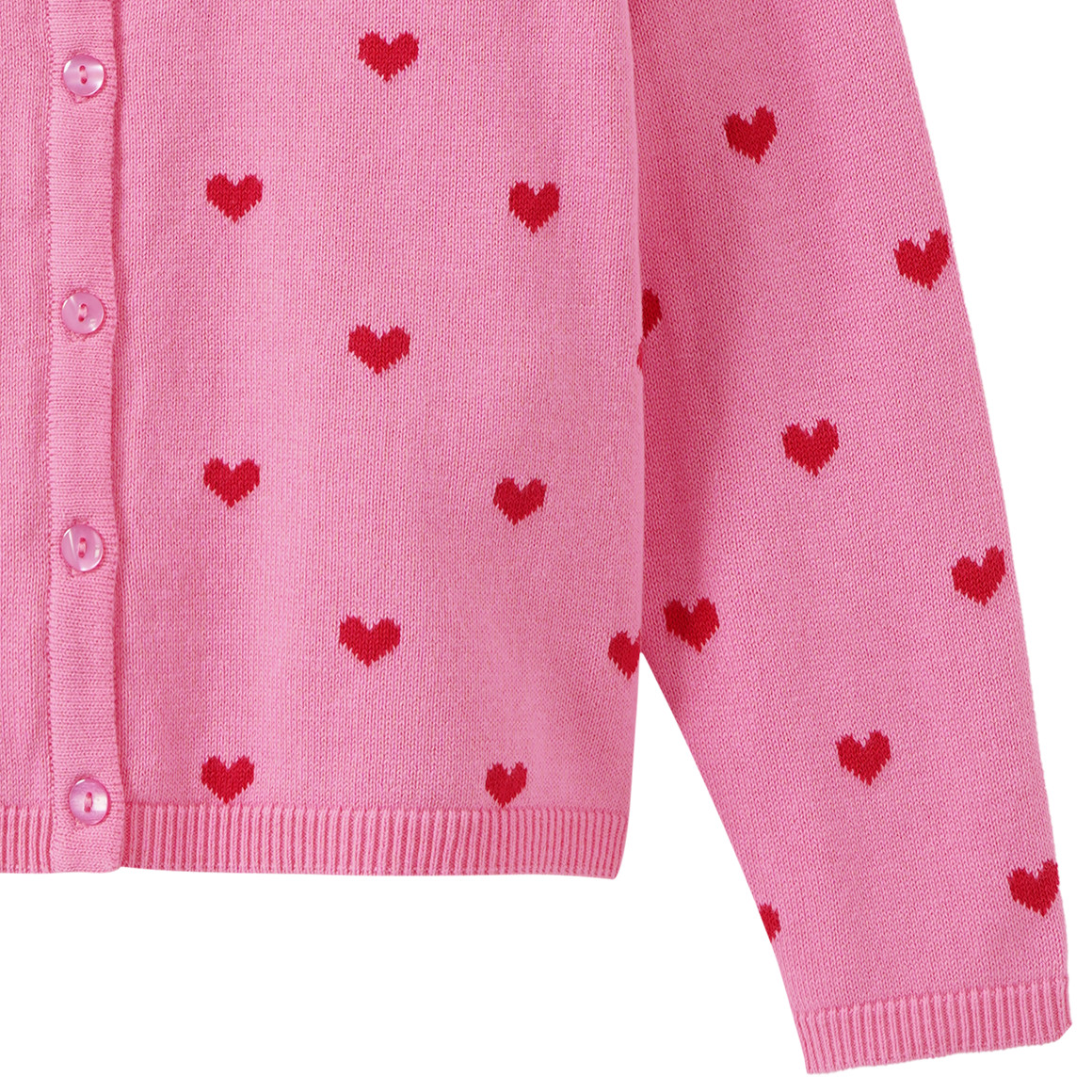 Mädchen Cardigan mit Herz-Allover