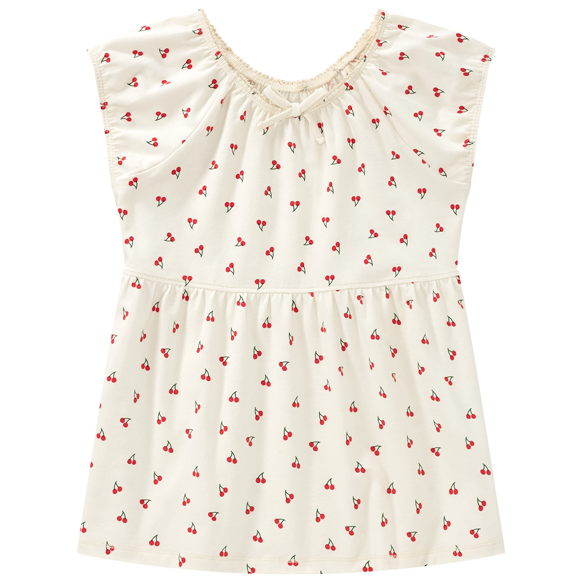 Mädchen T-Shirt mit Kirsch-Print allover