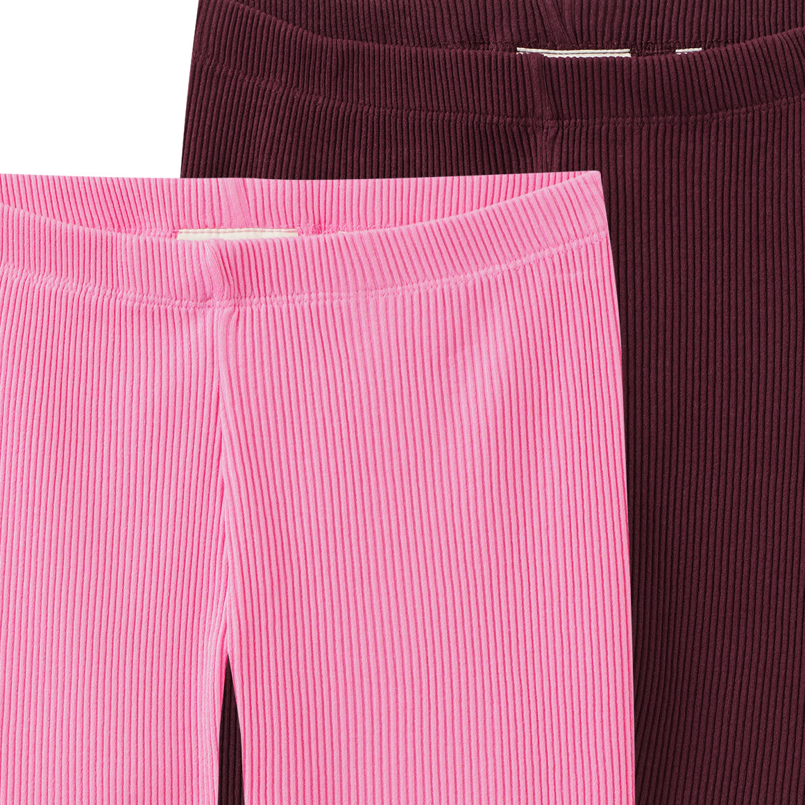 2 effen, korte leggings voor meisjes