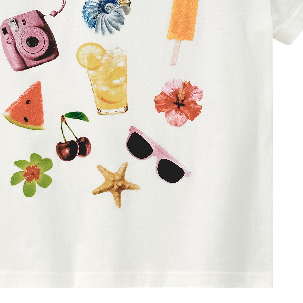 Mädchen T-Shirt mit Sommer-Motiven
