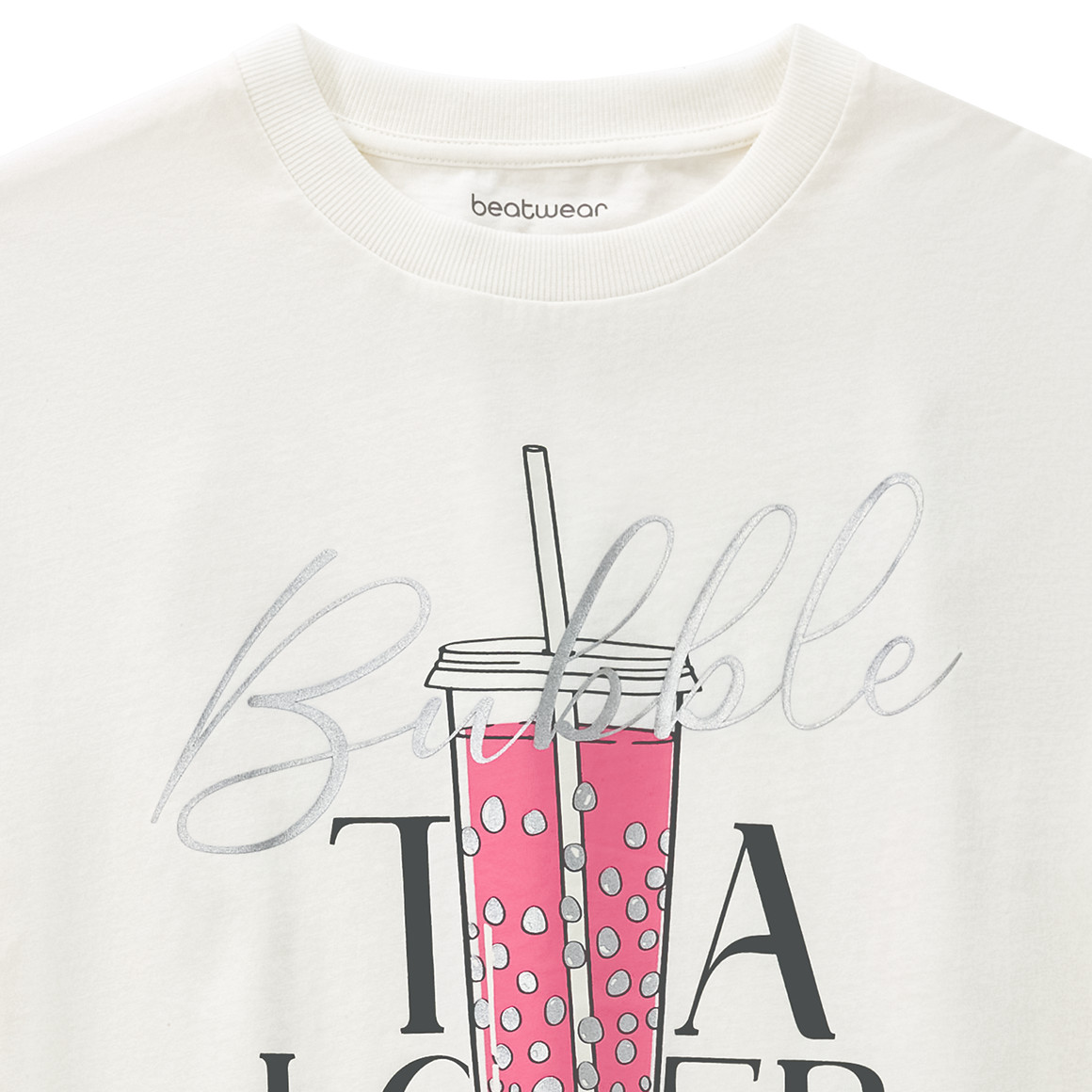 Mädchen T-Shirt mit Glanz-Print