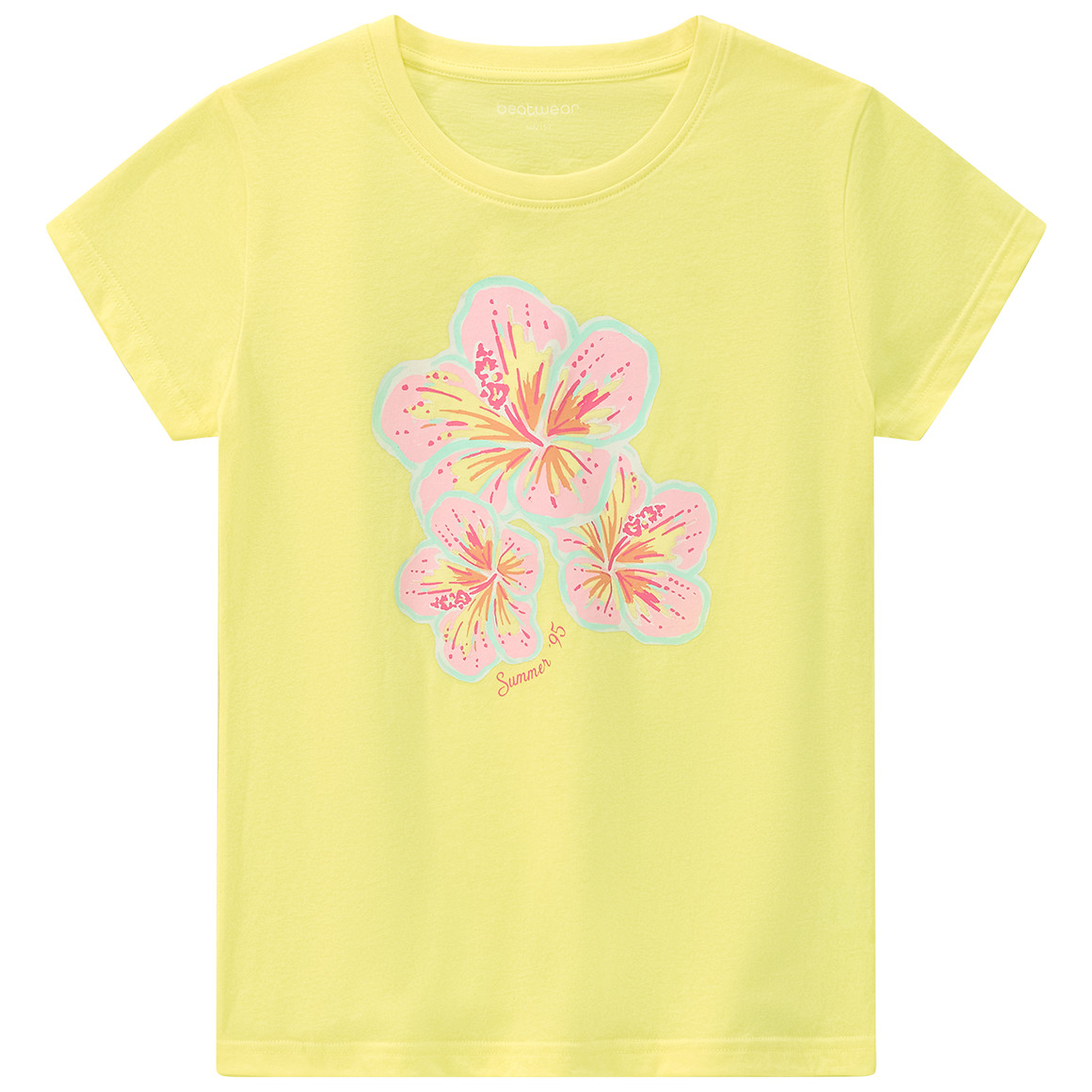 Mädchen T-Shirt mit Blumen-Print