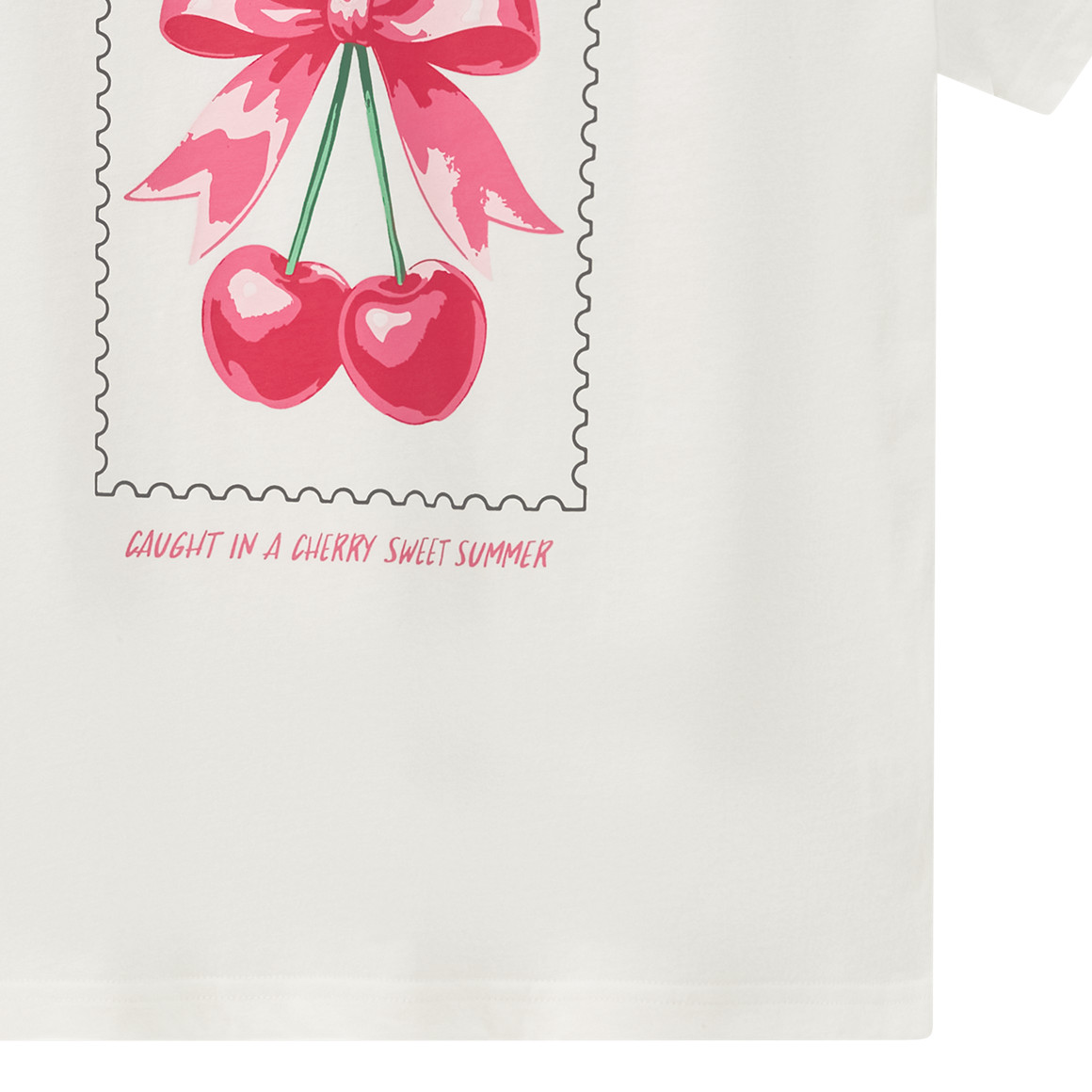 Mädchen T-Shirt mit Kirsch-Print