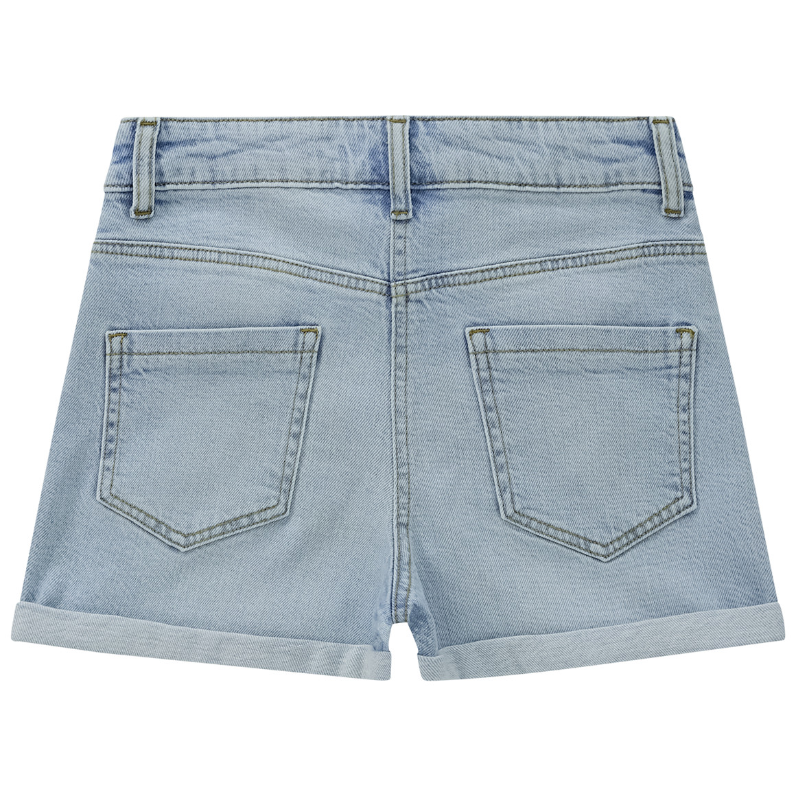 Meisjesjeansshorts met omslag
